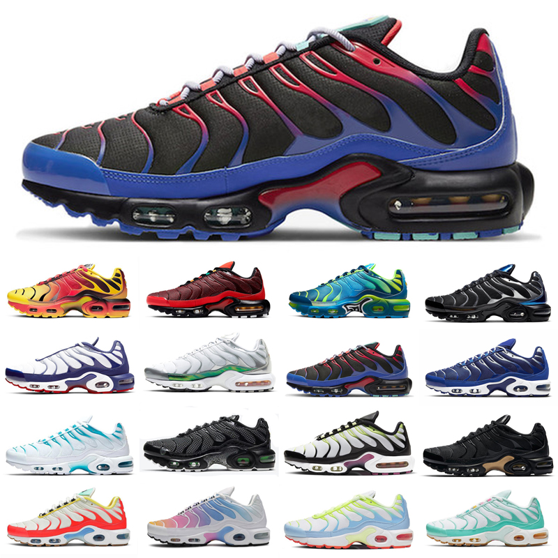 

2021 New tn Mens Outdoor Shoes Black White Oreo Red Hyper Blue Purple Rainbow Volt Gold Fashion Sports Outdoor Shoes Size 36-46, As photo 30