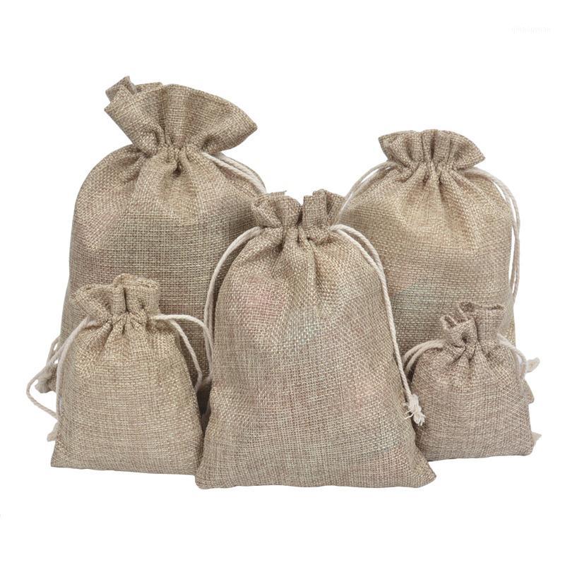 

10pcs Retro Natural Cotton Linen Candy Gift Bags Drawstring Bags Wedding Jewelry Storage Pouches DIY Gift Drawstring Pocket1