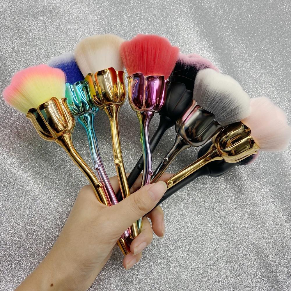 

Rose Nail Art Dust Brush For Manicure Beauty Blush Powder Fashion Gel Accessories Nail Material Tools