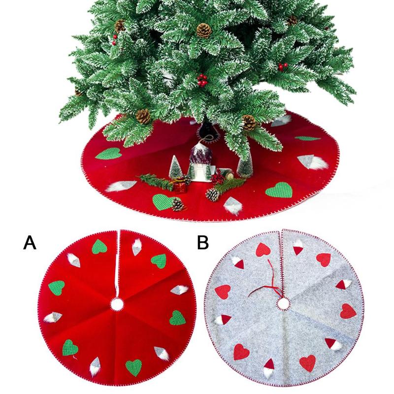 

Christmas Tree Skirts Christmas Faceless Old Man Love Heart Tree Carpet Home Floor Mat Apron Xmas Holiday Party Decorations