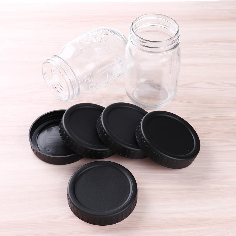 

5Pcs 86MM Plastic Mason Jars Lids Galss Bottles Canning Jars Covers Caps Kitchen Storage Caps Replacements Fresh-keeping Lids1