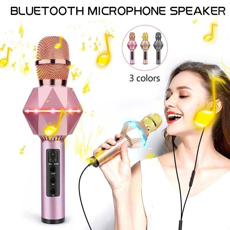 

Led Light Handheld Karaoke Microphone K7 Portable Wireless Bluetooth Condenser Microfone Home KTV Studio Player Professional Mic1