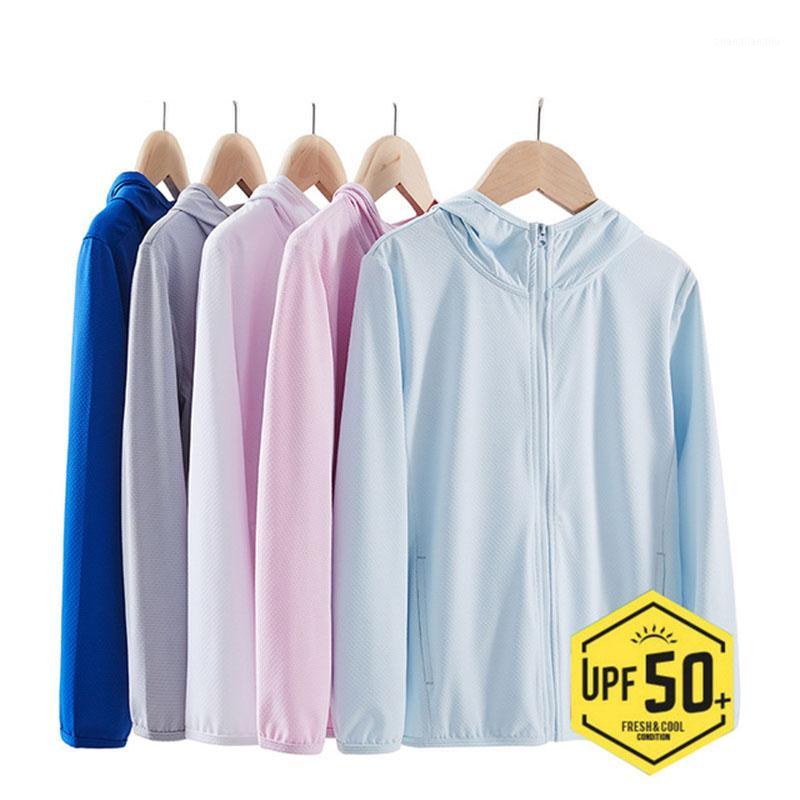 

Summer children's Sun-Protective coat Boys and girls outdoor mesh thin breathable skin jacket Anti-UV Quick dry hooded coat kids1, Blue