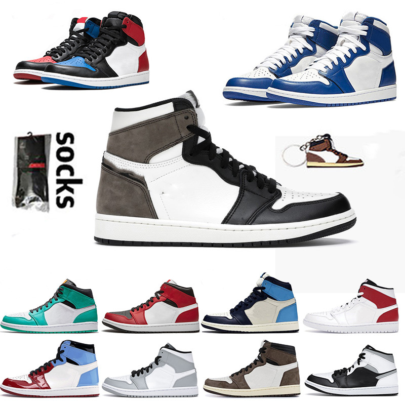 High Arrival Jumpman 1 Boots Tokyo Bio Hack Mens Shoes White UNC 1s Off Sneakers Men Women Trainers Satin\rBoots\rRetro