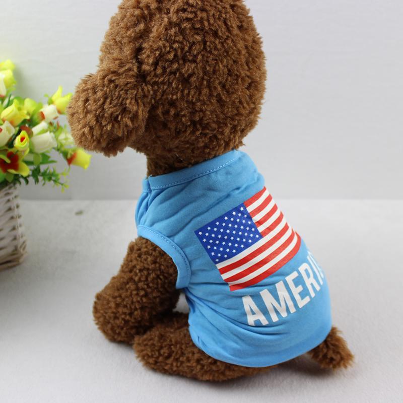 

Dog T-Shirts Soft Puppy Dogs Clothes Cute Pet Dog Clothes Cartoon Pet Clothing Summer Shirt Casual Vests For dogs cat Pets -XL, Blue