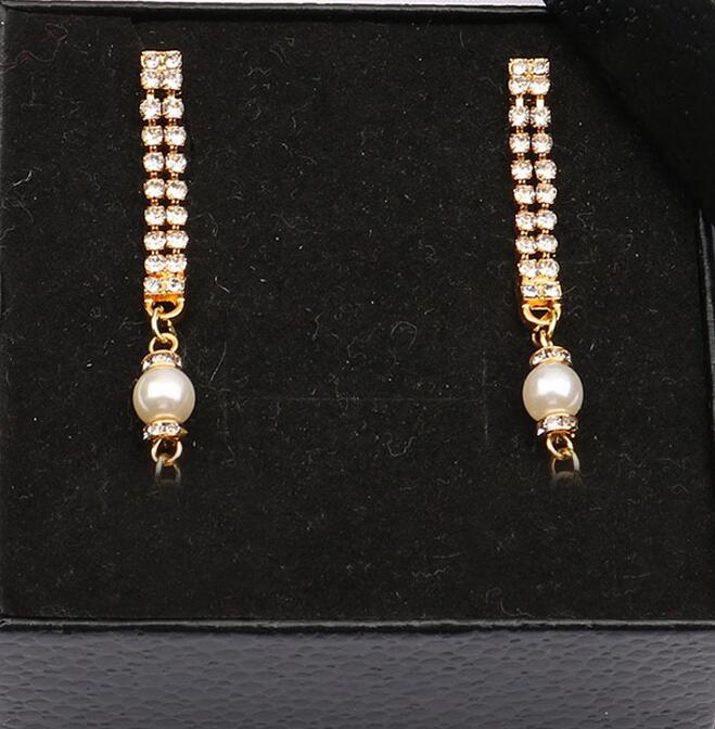 

20color 18K Gold Plated Brand Designers Letters Stud Hoop Geometric Luxury Women Tassel Crystal Rhinestone Pearl Earring Wedding Party Jewelry