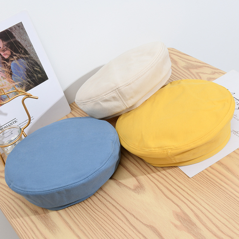 

Autumn And Winter Caps Women Beret Fashion Hip Hop Hats Pure Color Sunbonnet Fedoras Outdoor Fisherman Hat Sun Cap Bonnet Femme, 3-black.