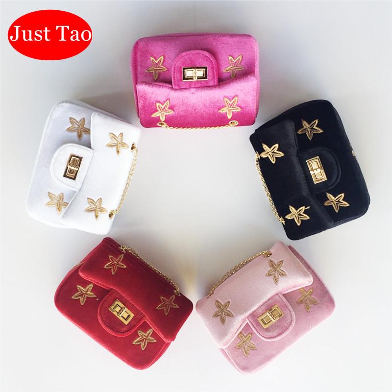 

DHL Free Shipping Just Tao Childrens Fashion Star Messenger bags Kids Small Coin Purse Mini wallets for baby Kid BAGS JTD029, Red