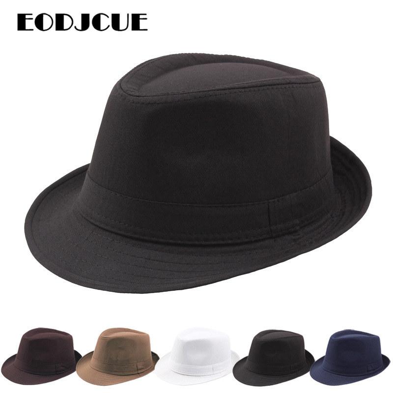 

Fashion Summer Hat Panama Wide Brim Fedora Jazz Hat Men Outdoor Sun Retro Bowler Hats gorro, White