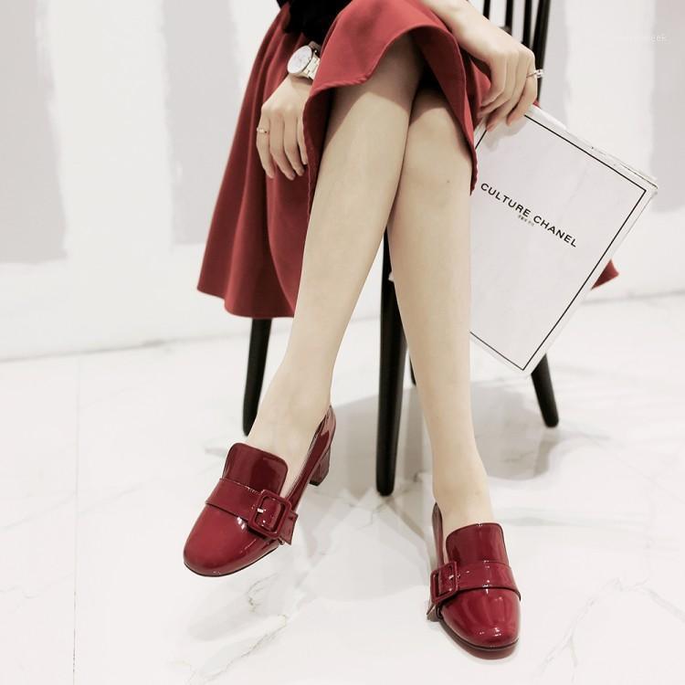 

Oversized - ladies high heels women shoes woman pumps Round head with heavy metal trim1, Black