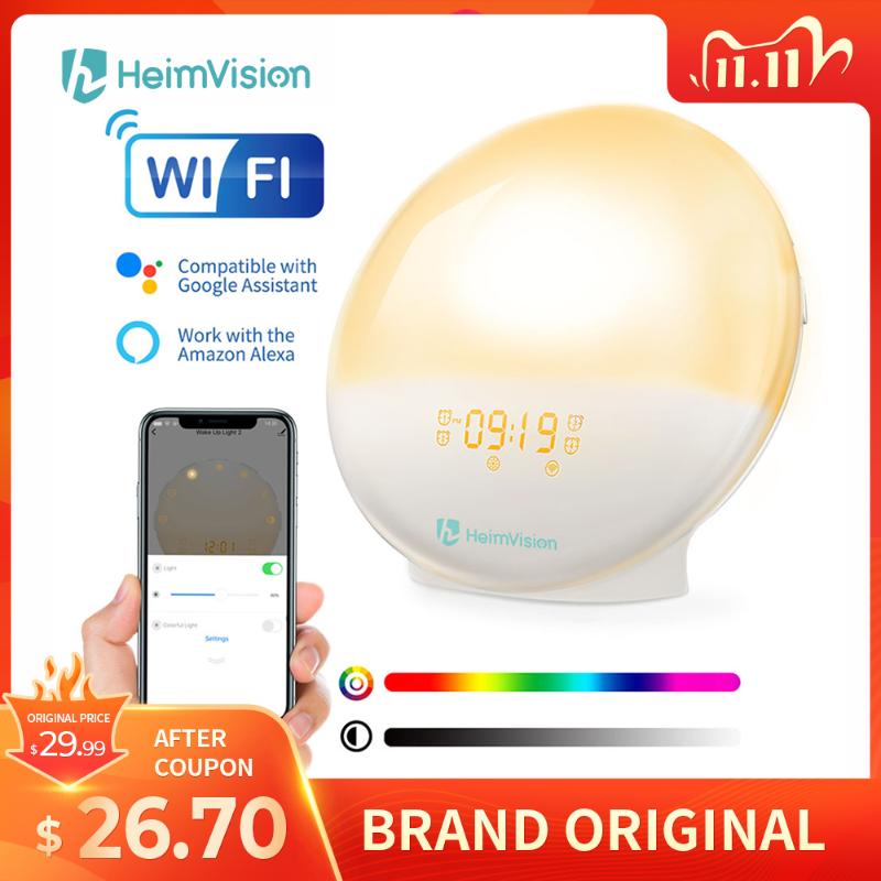 

HeimVision A80S Sunrise Alarm Clock Camera Smart Wake Up Light Digital Alarm Clock with Sunset Simulation and FM Radio