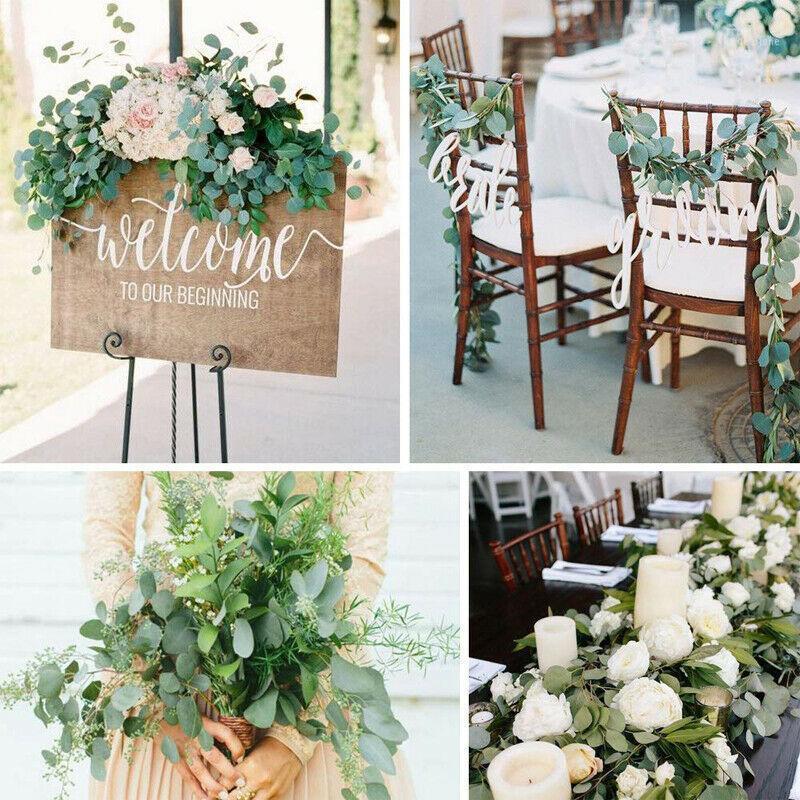 

2M New Artificial Eucalyptus Garland Hanging Rattan Wedding Greenery Party Home Garden Decor1, Mint green