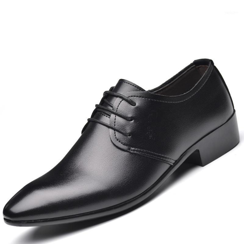 

Mazefeng Fashion Business Dress Men Shoes Classic Leather Men'S Suits Shoes Fashion Lace-up Dress Men Oxfords Size 38-441, Brown