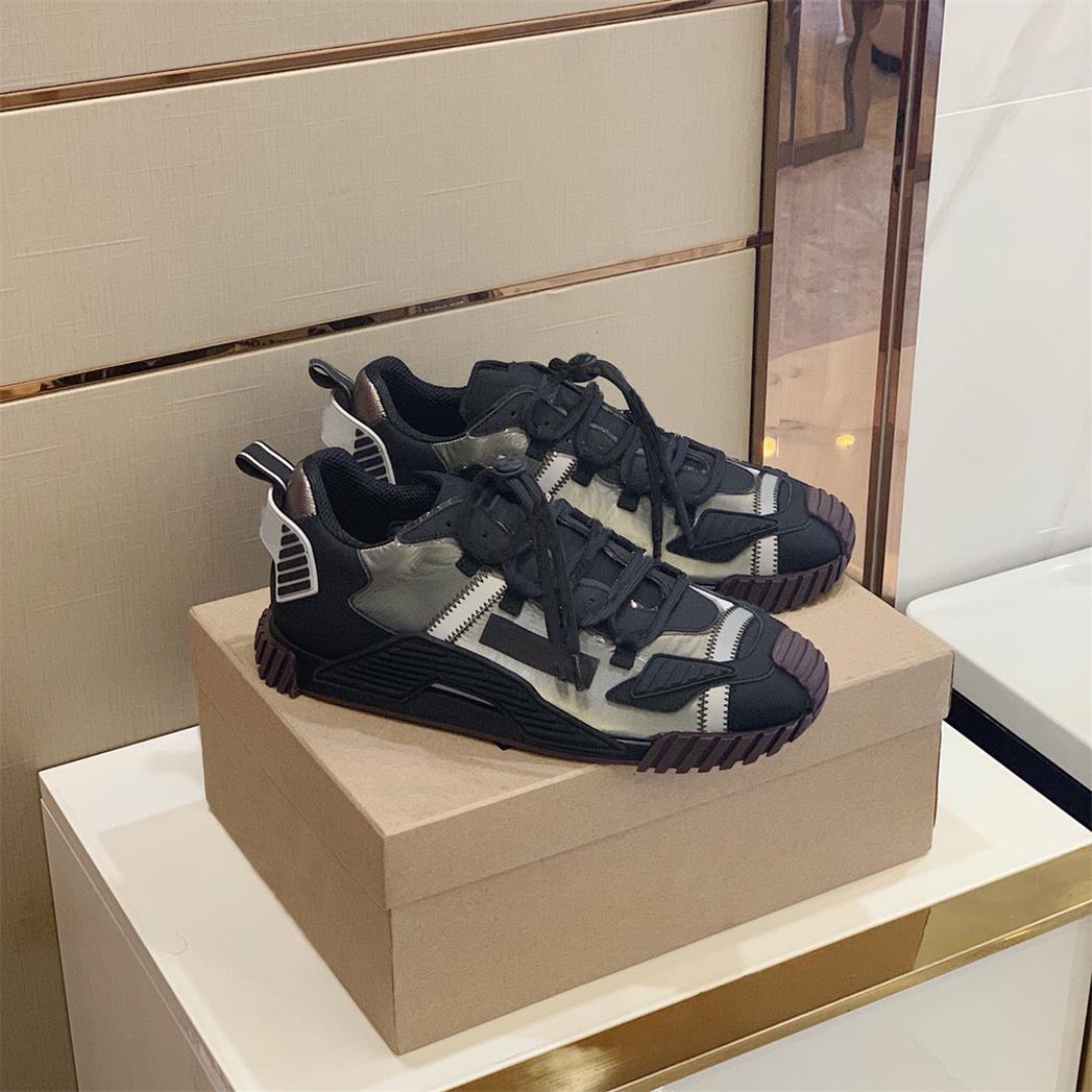

New men and women NS1 SNEAKERS IN MIXED MATERIALS Luxury designer shoes men and women sneakers fashion top quality size 38-45A, Black