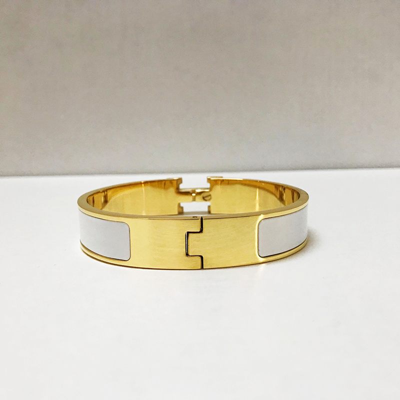 

Enamel Rainbow Bangle Bracelets Men and Women Titanium steel Gold Letter Buckle Deisgber bracelet fashion jewelry 31 colors