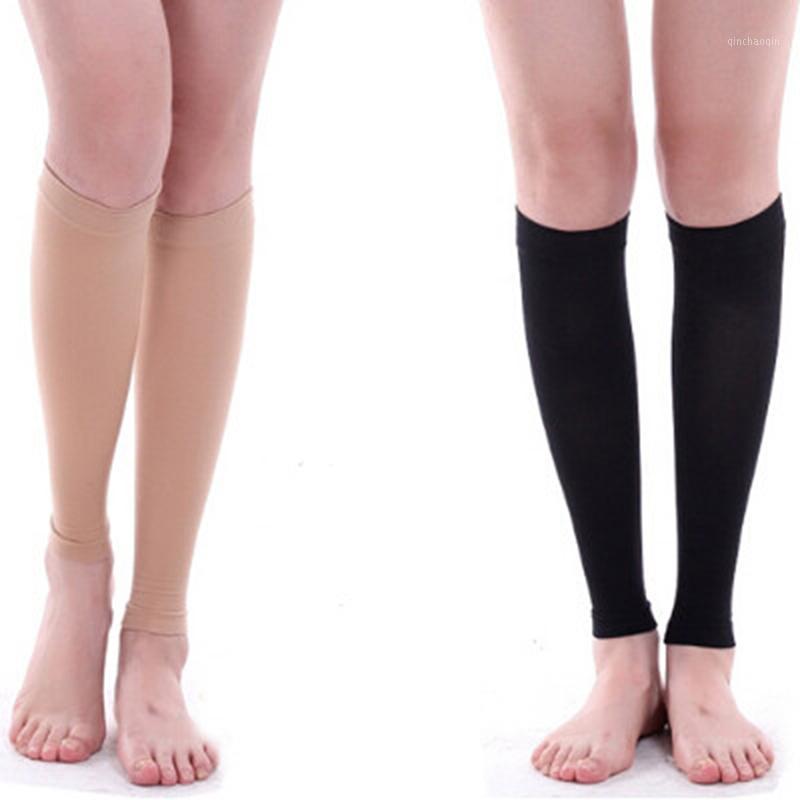 

1 Pair Relieve Leg Calf Sleeve Varicose Vein Circulation Compression Elastic Stocking Leg Support For Women Sports Wear 8958841, Black