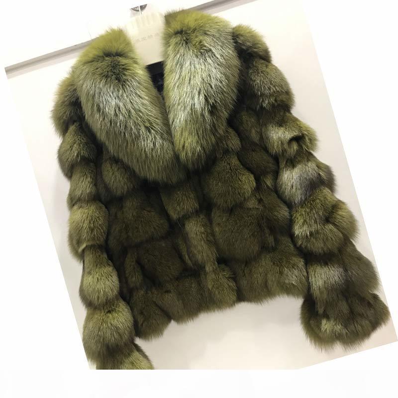 

ETHEL ANDERSON Luxury Genuine Real Jackets&Coats With Collar For Ladies Short Fox Outerwear In Fur Garments T200104, 5 purple