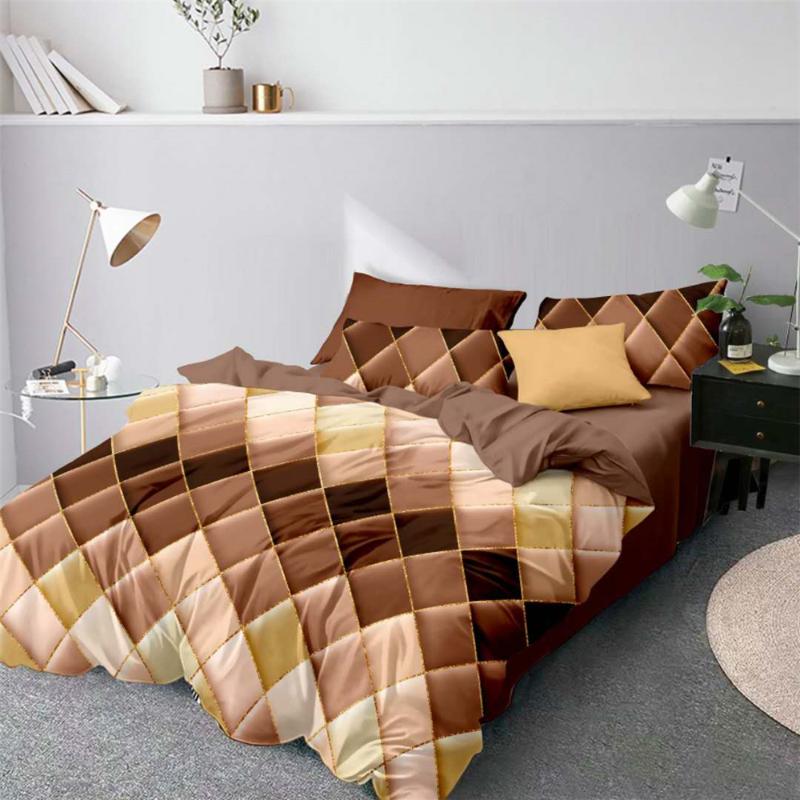 

Geometric Cube Bedding Set Kids Students Duvet Cover Set Bedclothes Pillowcase US  Queen Bed Cover for Adults Bed, No.04