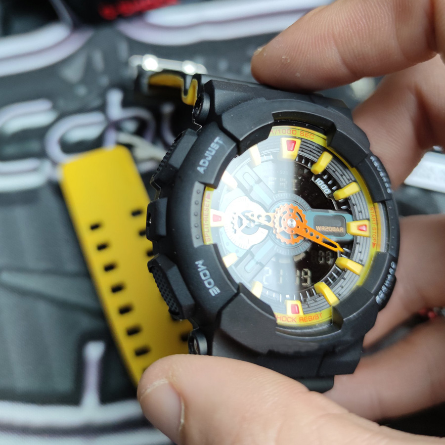 

Full-featured Wrist watches Dual Display Men Women Luxury Royal Oak Electronic Analog Digital Ladies Waterproof Good Quality Clock GA 110 -6, Model 3