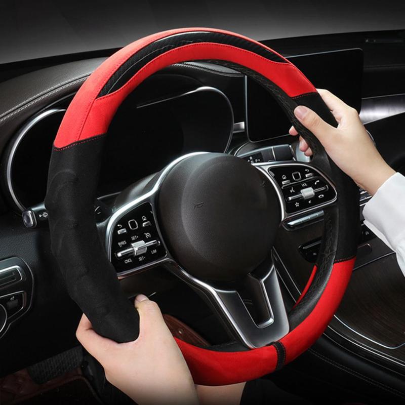 

Steering Wheel Covers Cover Stylish Mixed Color Auto Case Non-fading Car