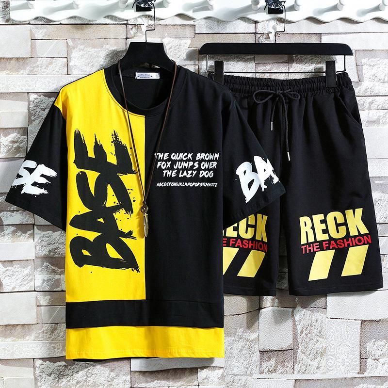 

Short-sleeved T-shirt Men Fashion Popular 2020 Summer South Korean Version Joker Youth Tracksuit Casual Summer Clothing1, Black