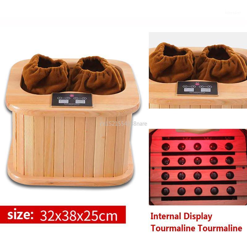 

Far infrared wood Foot Sauna spectrum therapy barrel full automatic massage heating barrel Canadian hemlock1