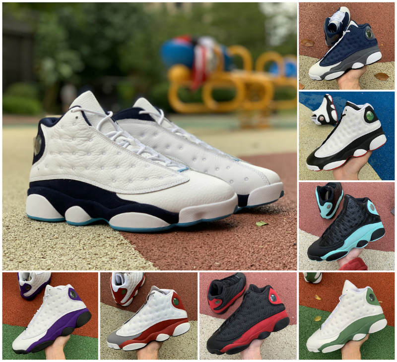 

JUMPMAN 13s 13 Flint Men Basketball Shoes Reverse He Got Game Cap Gown Black Island Green Bred court purple Carmelo Anthony Sneakers, A-j13009