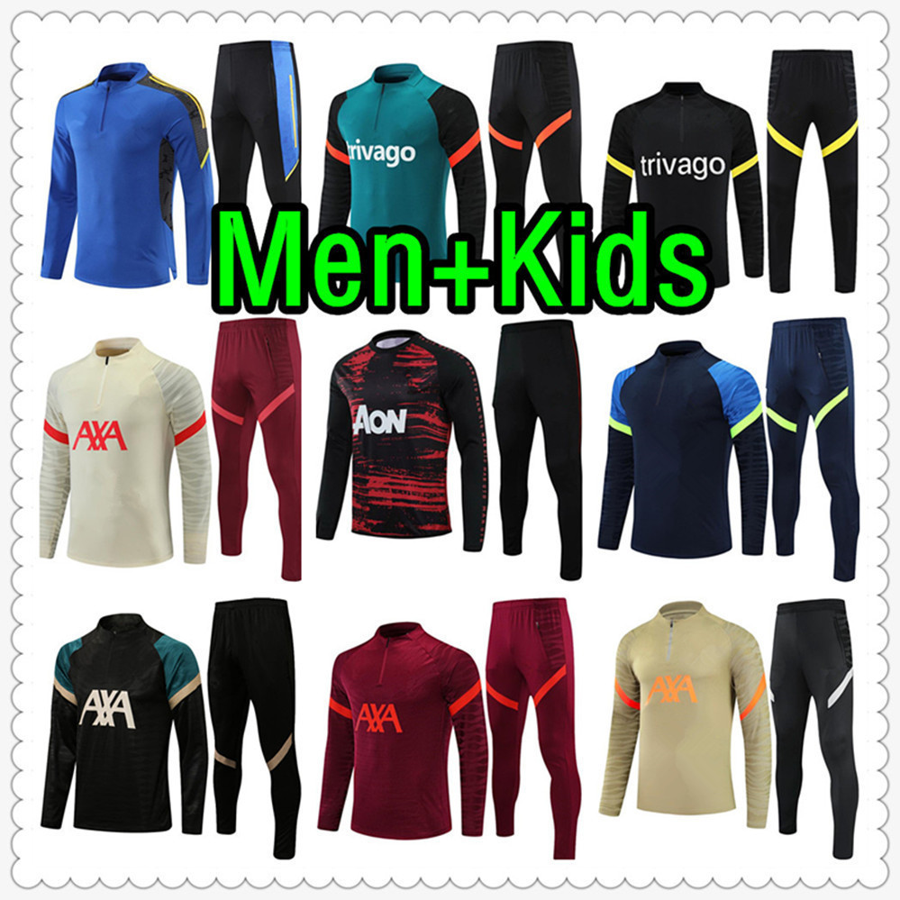 

2122 football jerseys mens and kids kit soccer tracksuit jersey 21 22 man training jacket chandal futbol survetement foot maillot de