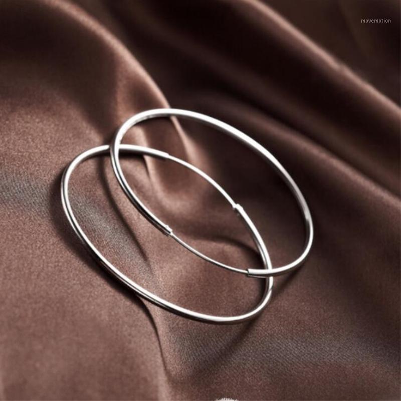 

Simple Smooth Circle Korea 925 Sterling Silver Temperament Personality Fashion Female Earring SEA0141