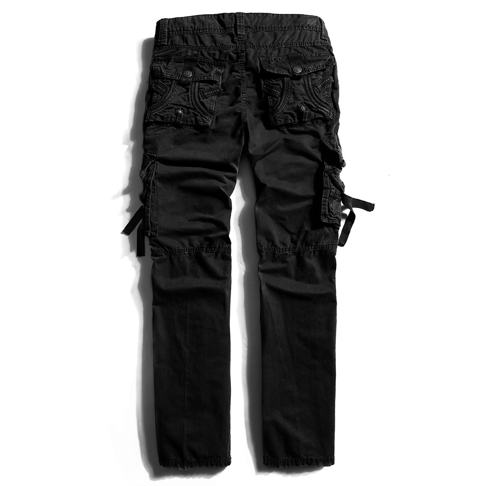 

2021 New Men's Free-style Training Long Camouflage Straight-line Tactical Pants with Multi-pocket More Size 44 U46I, En grecam