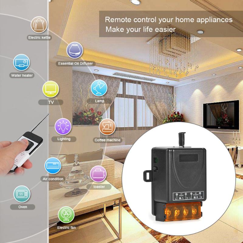 

On/Off Wireless Switch for Electric Appliance Shutter Doors Opener Remote Control 433MHz 2 Buttons Remote Controller