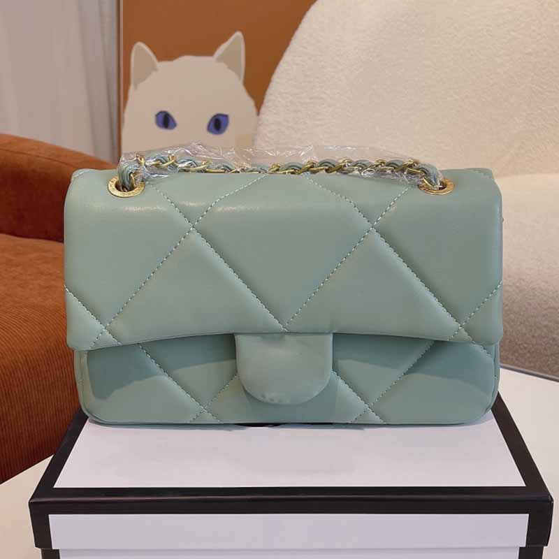 

Mini Flap Designer Shoulder Bag Women Solid Color Lambskin Leather Classic Handbags Diamond Rhombus Metal Chain Messenger Crossbody Bag Ladies Tote Bags 25*7*17CM, Nude