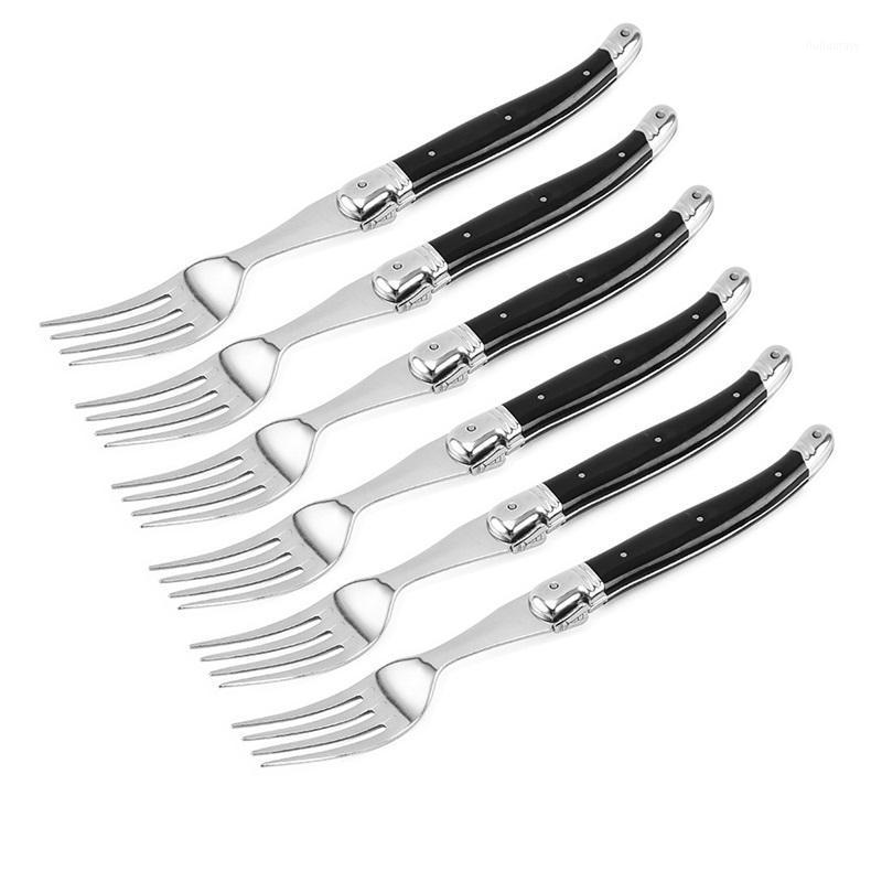 

8'' Steak Forks Stainless Steel Black Dinner Sets Cutlery Salad Dessert Fork Dinnerware Restaurant Kitchen Western1