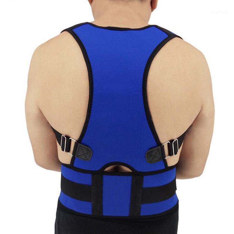 

Blue XXL Posture Corrector Adjustable Shoulder Humpback Lower Back Support Lumbar Orthopedic Straighten Posture Corset Unisex1, White