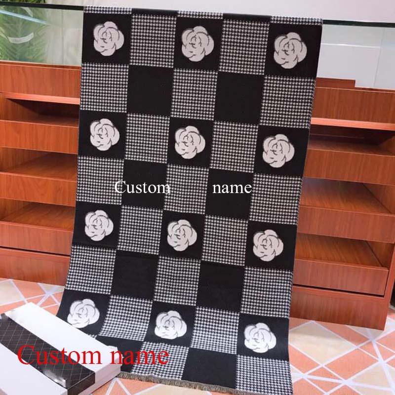 

Stylish Brand Women Floral Printed Wool Scarf 65*180 cm Houndstooth Lady Cashmere Shawl Keep Warm Winter Luxury design Scarf