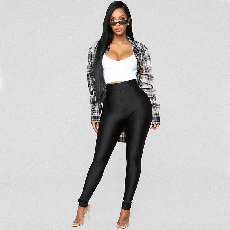 Women's Simple Casual / Sporty Pants Leggings Classic Elastic Waist Full Length Pants Work Weekend Stretchy Solid Color Comfort Breathable High