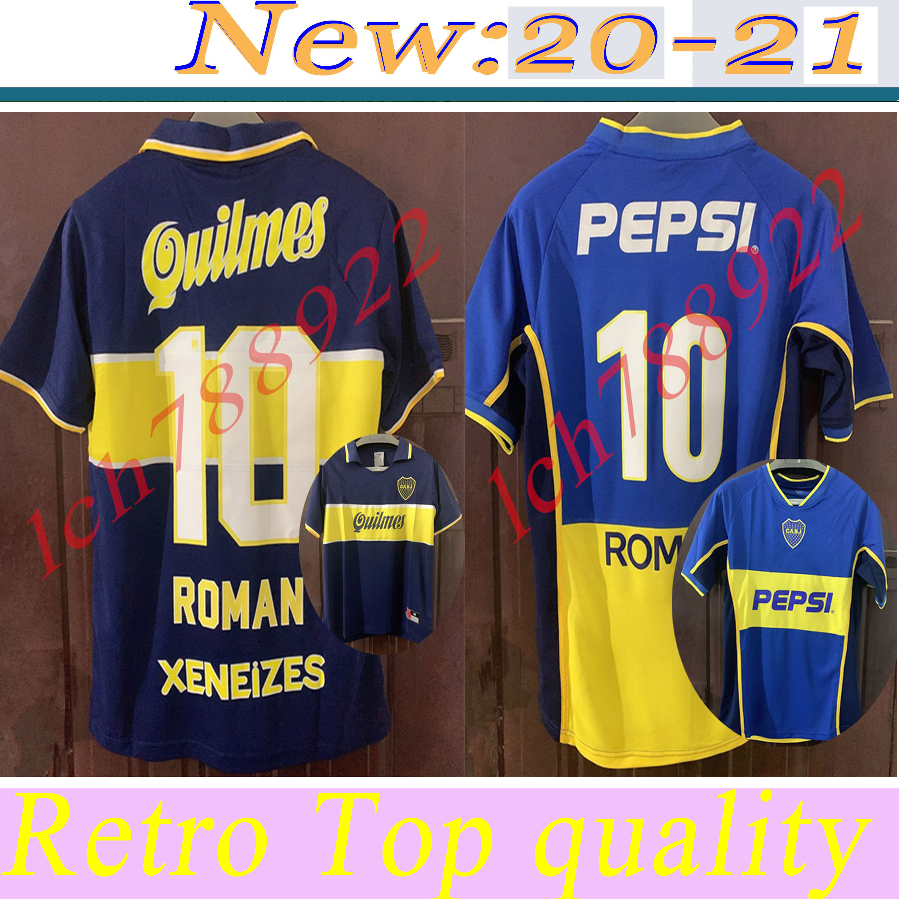 

97 98 Boca Juniors Retro Soccer Jersey Maradona ROMAN Caniggia 1997 96 2002 03 PALERMO Football Shirts Maillot Camiseta de Futbol 2005 2001, 2002 retro