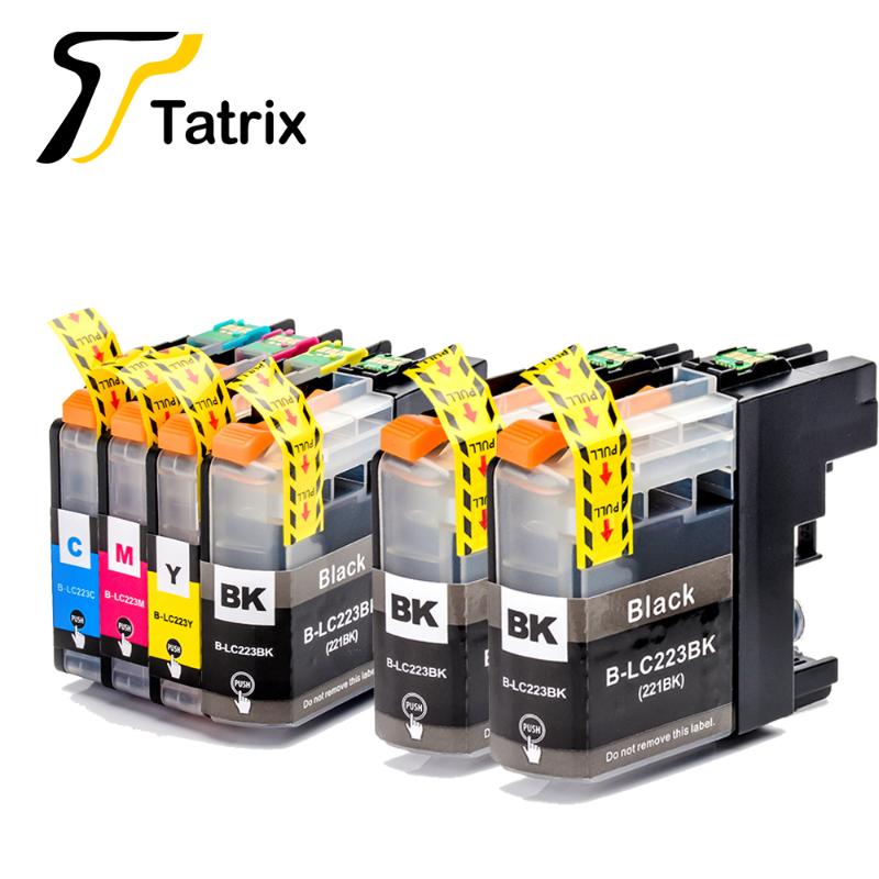 

With Chip 6Pcs LC223 LC221 Compatible Ink Cartridge For Brother MFC-J4420DW/J4620DW/J4625DWJ480DW/J680DW/J880DW Printer