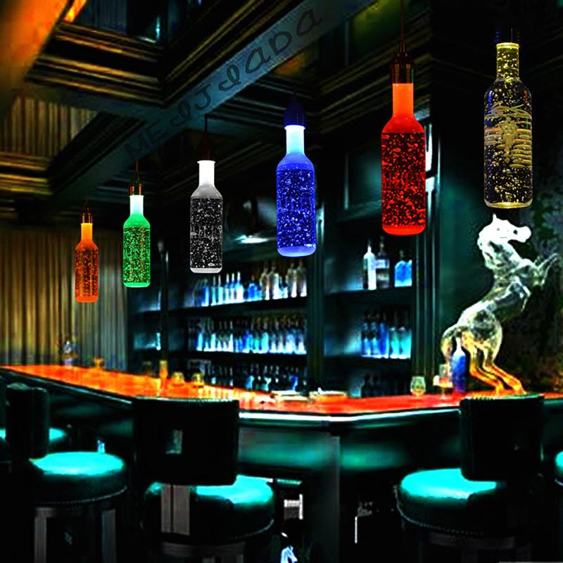 

Wall Lamp ZYY Modern Crystal Wine Bottle Pendant Light BAR 3W LED Energy-saving Source Colorful Hanging For Stage KTV