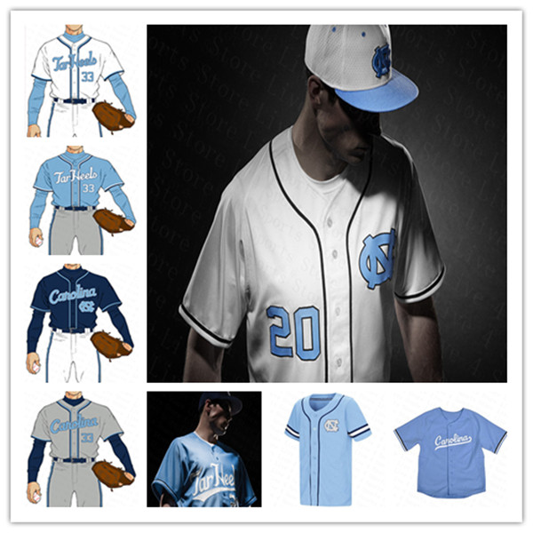 

Ncaa College UNC North Carolina Tar Heels Baseball Jersey Custom Aaron Sabato Dylan Harris Tyler Causey Will Stewart Max Alba Alvarez Love, Blue