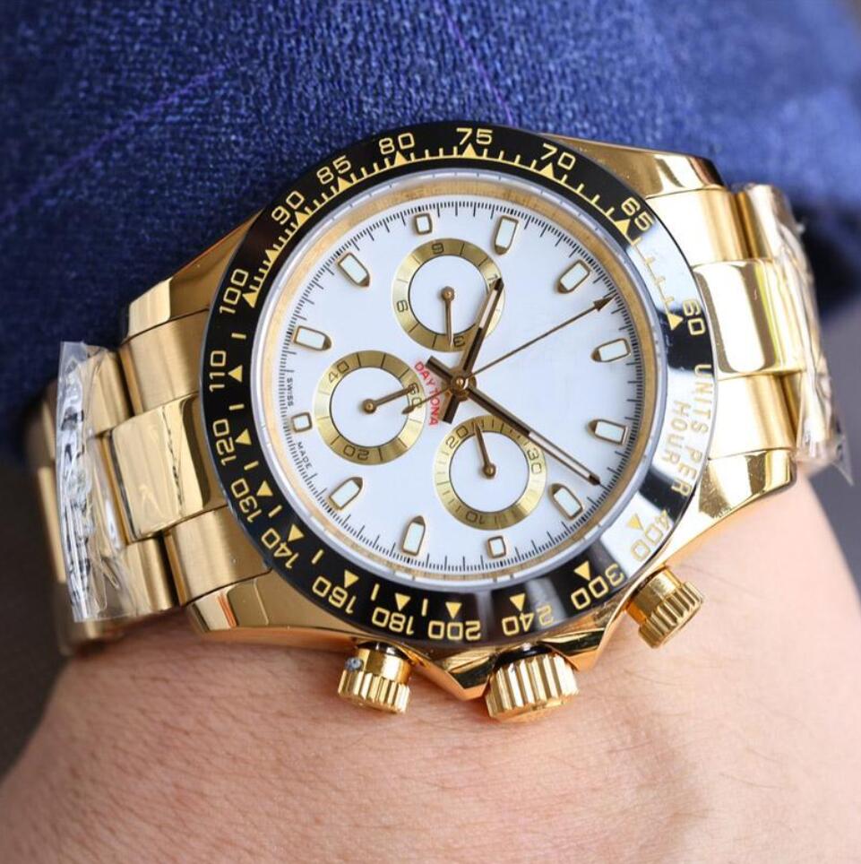 

Top Mens Watch Automatic Mechanical Watches 40mm Stainless Steel Strap Gold Wristwatch Ceramic Case Waterproof Montre de luxe