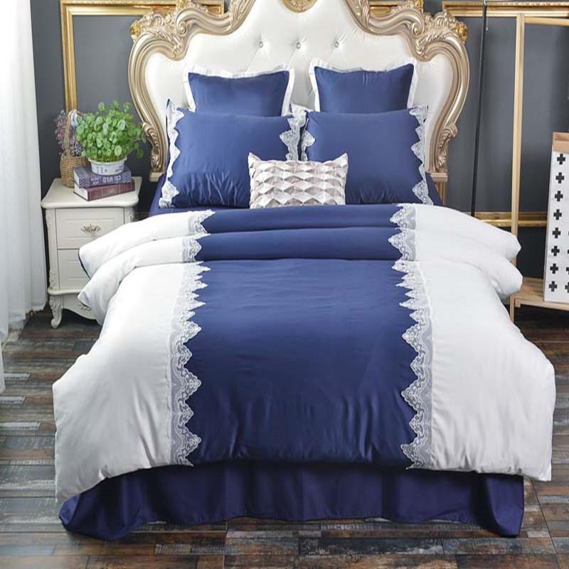 

Luxury Washed Silk Luxury Wedding Bedding Sets King Size Queen Grey Blue White Pink Color Bed Set Duvet Sheet Cover Sets