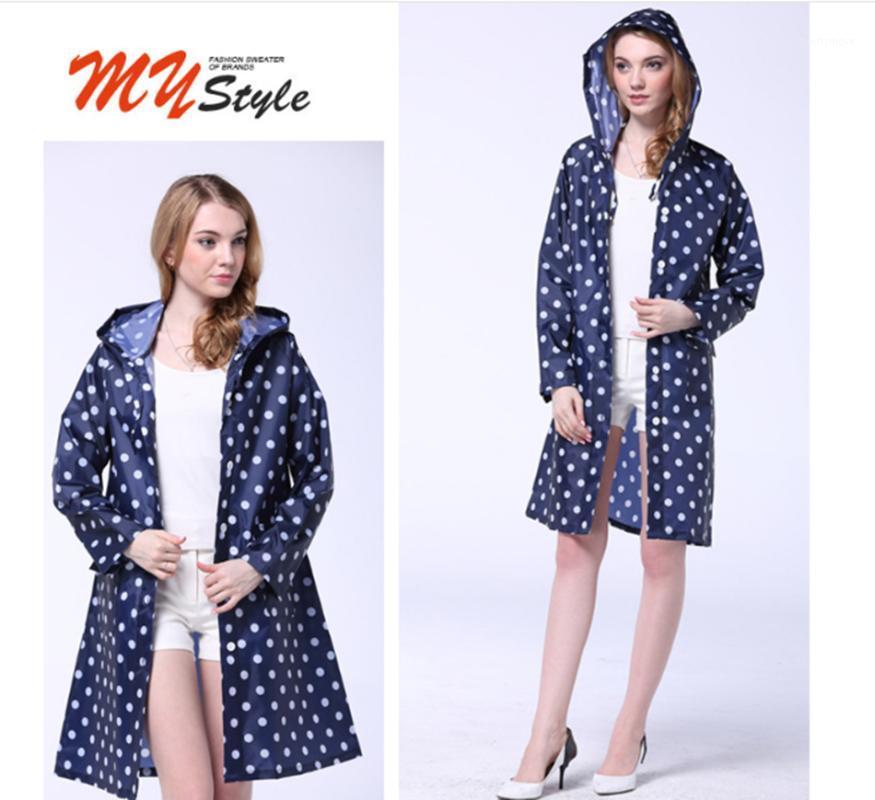 

Dot Girl Lady Hooded Raincoat Women Outdoor Travel Waterproof Riding Cloth Rain coat for Women Poncho Long Rainwear rain jacket1