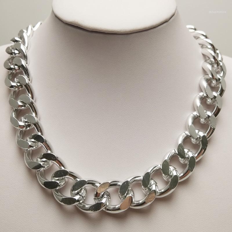 

Fashion 2021 Punk Gold Color Thick Chain Necklace For Women Hip Hop Exaggerated Big Chunky Collar Necklace Jeweley Gift1