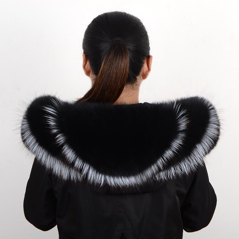 

Scarves Winter Real Fur Collar Ladies Furry Warm Scarf Coat Length 70CM, 75CM, 80CM