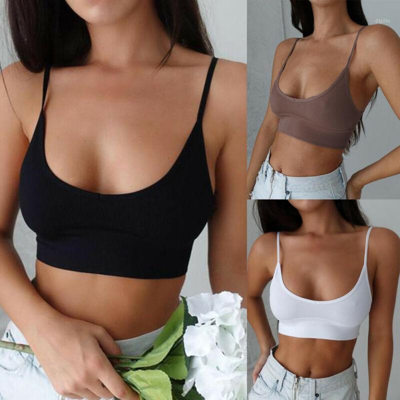 

Womens Tank Bustier Bra Vest Sport Yoga Crop Top Bralette Blouse Cami Shirt UK1, Black
