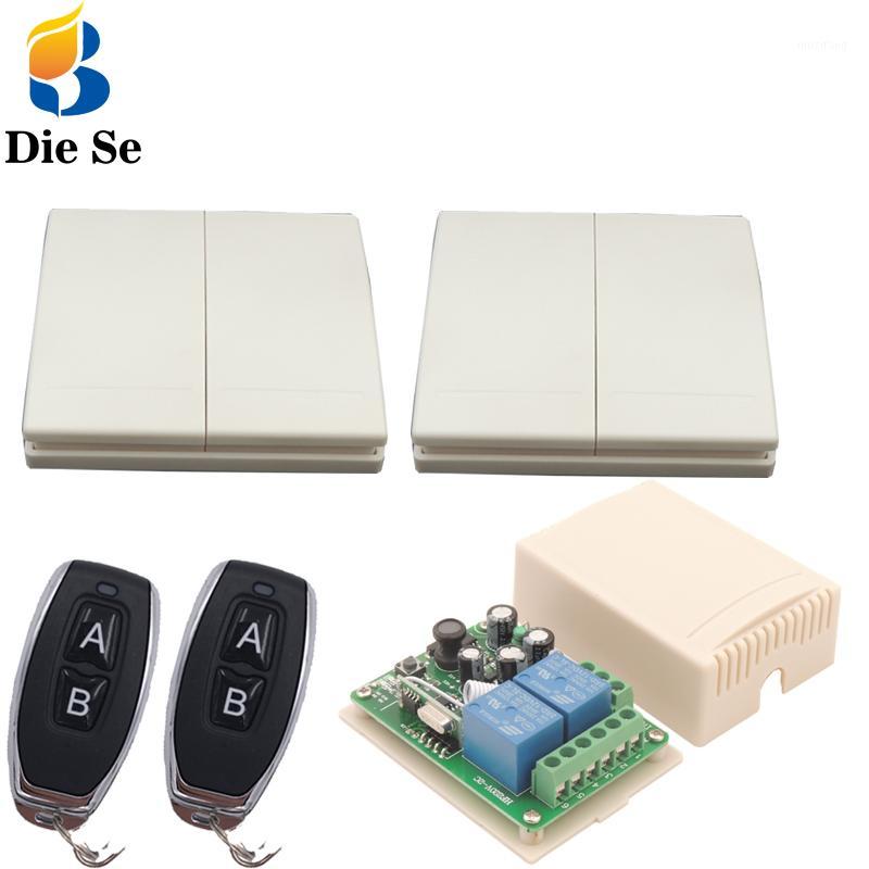 

AC85~250V 10A 2CH Remote Control Switch Wireless Relay Receiver 2 button For Light Bulb Lamp Wall Switch Wall Panel1