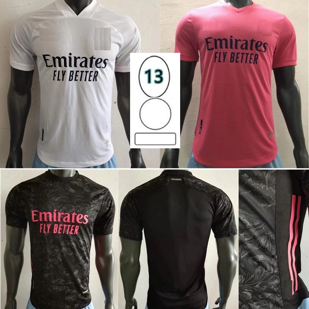 

New 2021 2021 real madrid jerseys Player version hazard isco VINICIUS soccer sergio ramos modric bale home away 3rd 20 21 football shirt, Away+champion patch