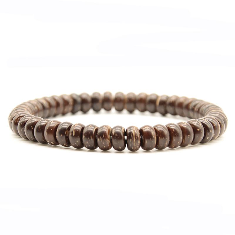 

Noter Minimalist Natural Wood Bracelets Men Brown Black Charm Braslet Hombre Yoga Meditation Jewelry Male Accessories Pulseras