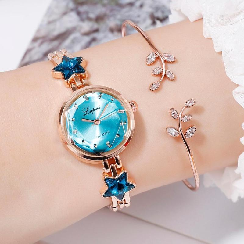 

Wristwatches Drop Luxury Women Bracelet Watch Classic Fashion Ladies Stainless Steel Analog Quartz Wrist Relogio Feminino1, Rose black